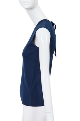 Lot 18 - A Comme des Garçons blue cotton jersey top, 1970s