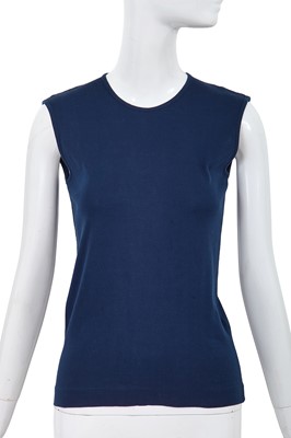 Lot 18 - A Comme des Garçons blue cotton jersey top, 1970s