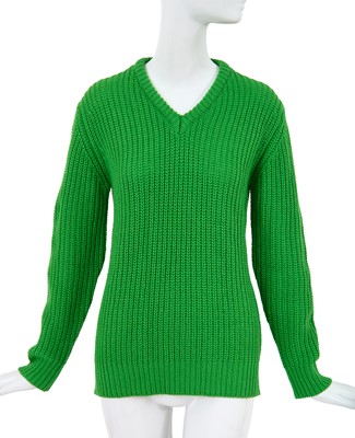 Lot 24 - A Comme des Garçons knitted green wool sweater, early 1980s