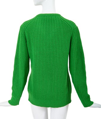 Lot 24 - A Comme des Garçons knitted green wool sweater, early 1980s