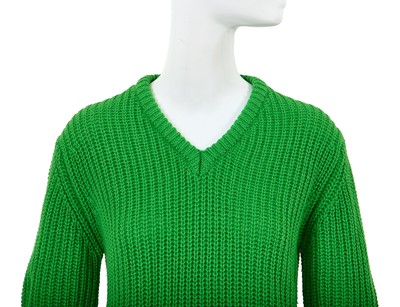 Lot 24 - A Comme des Garçons knitted green wool sweater, early 1980s
