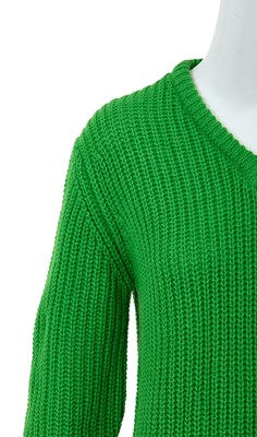 Lot 24 - A Comme des Garçons knitted green wool sweater, early 1980s