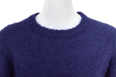 Lot 25 - A Comme des Garçons navy knitted mohair top, early 1980s