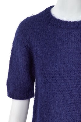 Lot 25 - A Comme des Garçons navy knitted mohair top, early 1980s