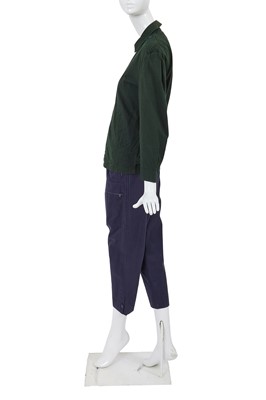 Lot 26 - A Comme des Garçons blue and green cotton ensemble, early 1980s