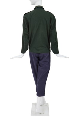 Lot 26 - A Comme des Garçons blue and green cotton ensemble, early 1980s