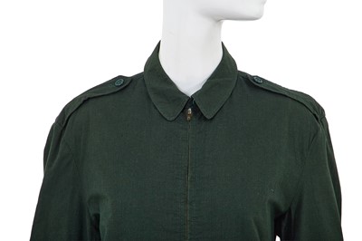 Lot 26 - A Comme des Garçons blue and green cotton ensemble, early 1980s