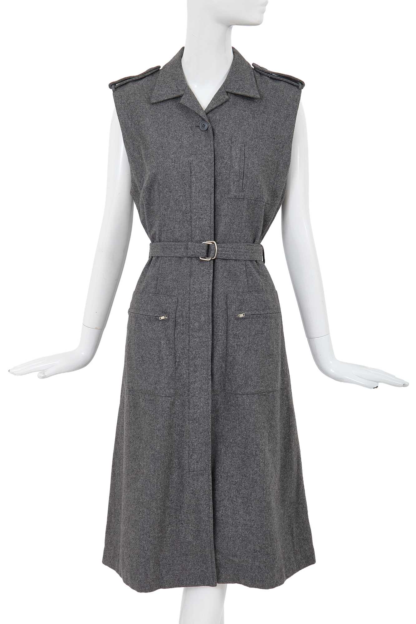 Lot 27 - A Comme des Garçons grey felted wool dress, early 1980s