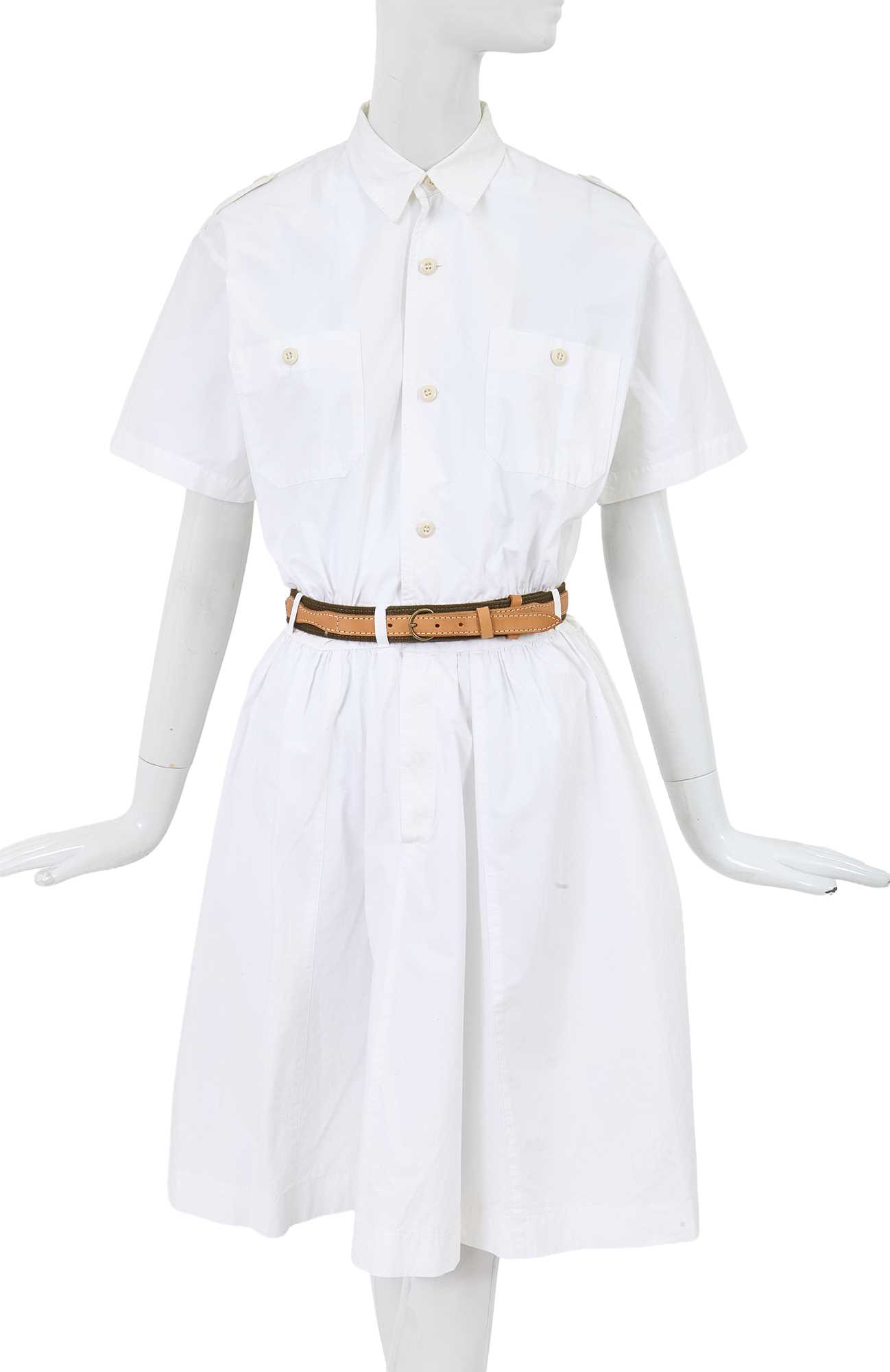 Lot 28 - A Comme des Garçons white poplin dress, early 1980s