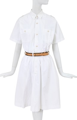 Lot 28 - A Comme des Garçons white poplin dress, early 1980s