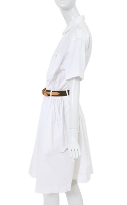 Lot 28 - A Comme des Garçons white poplin dress, early 1980s