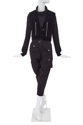 Lot 29 - A Comme des Garçons black ensemble, early 1980s