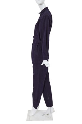 Lot 21 - A Comme des Garçons Western-inspired navy cotton drill jumpsuit, circa 1980