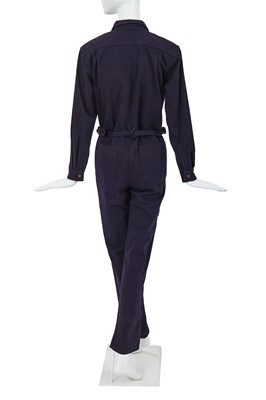 Lot 21 - A Comme des Garçons Western-inspired navy cotton drill jumpsuit, circa 1980