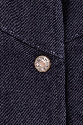 Lot 21 - A Comme des Garçons Western-inspired navy cotton drill jumpsuit, circa 1980
