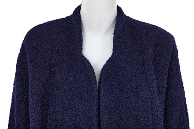 Lot 20 - A Comme des Garçons navy bouclé mohair coat, circa 1980