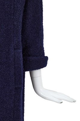 Lot 20 - A Comme des Garçons navy bouclé mohair coat, circa 1980