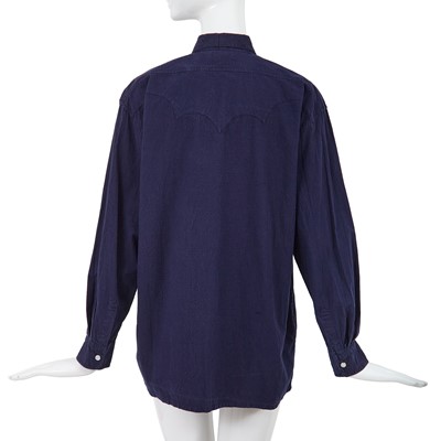 Lot 22 - A Comme des Garçons navy cotton Western shirt, circa 1980