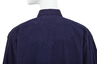 Lot 22 - A Comme des Garçons navy cotton Western shirt, circa 1980