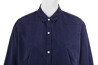 Lot 22 - A Comme des Garçons navy cotton Western shirt, circa 1980