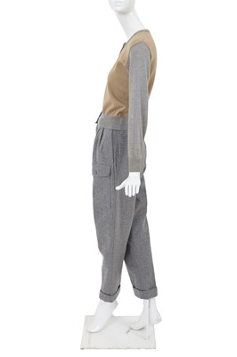 Lot 30 - A Comme des Garçons grey and beige wool ensemble, early 1980s