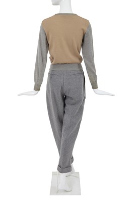 Lot 30 - A Comme des Garçons grey and beige wool ensemble, early 1980s