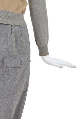Lot 30 - A Comme des Garçons grey and beige wool ensemble, early 1980s