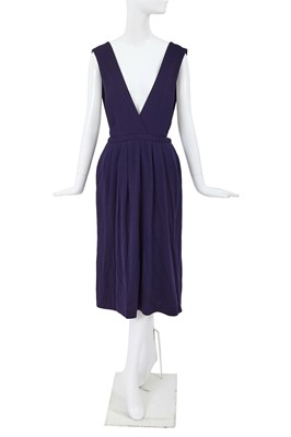 Lot 51 - A Comme des Garçons navy wool jersey pinafore skirt, circa 1982