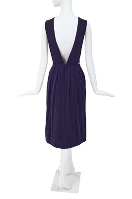 Lot 51 - A Comme des Garçons navy wool jersey pinafore skirt, circa 1982
