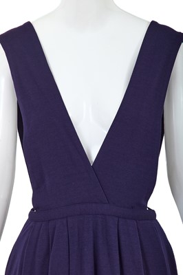 Lot 51 - A Comme des Garçons navy wool jersey pinafore skirt, circa 1982