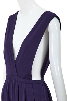 Lot 51 - A Comme des Garçons navy wool jersey pinafore skirt, circa 1982