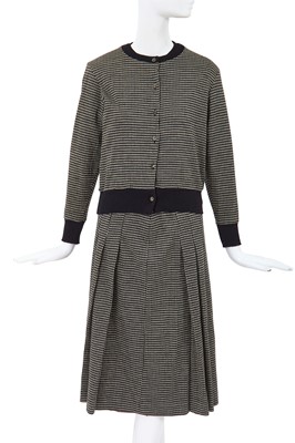 Lot 23 - A Comme des Garçons black and white knitted three-piece ensemble, circa 1980