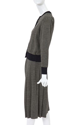 Lot 23 - A Comme des Garçons black and white knitted three-piece ensemble, circa 1980
