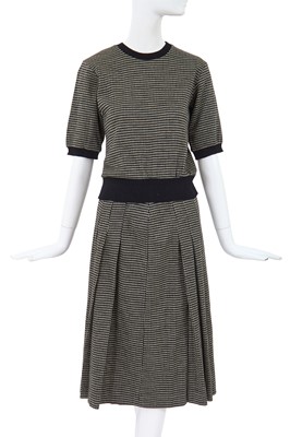 Lot 23 - A Comme des Garçons black and white knitted three-piece ensemble, circa 1980