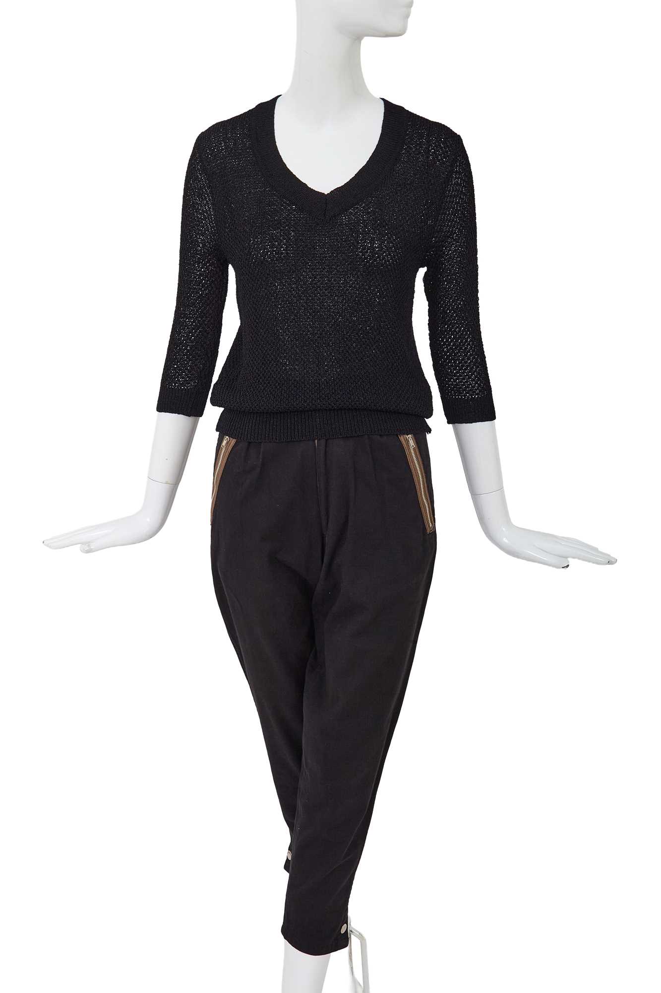 Lot 31 - A Comme des Garçons black ensemble, early 1980s