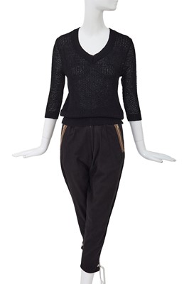 Lot 31 - A Comme des Garçons black ensemble, early 1980s
