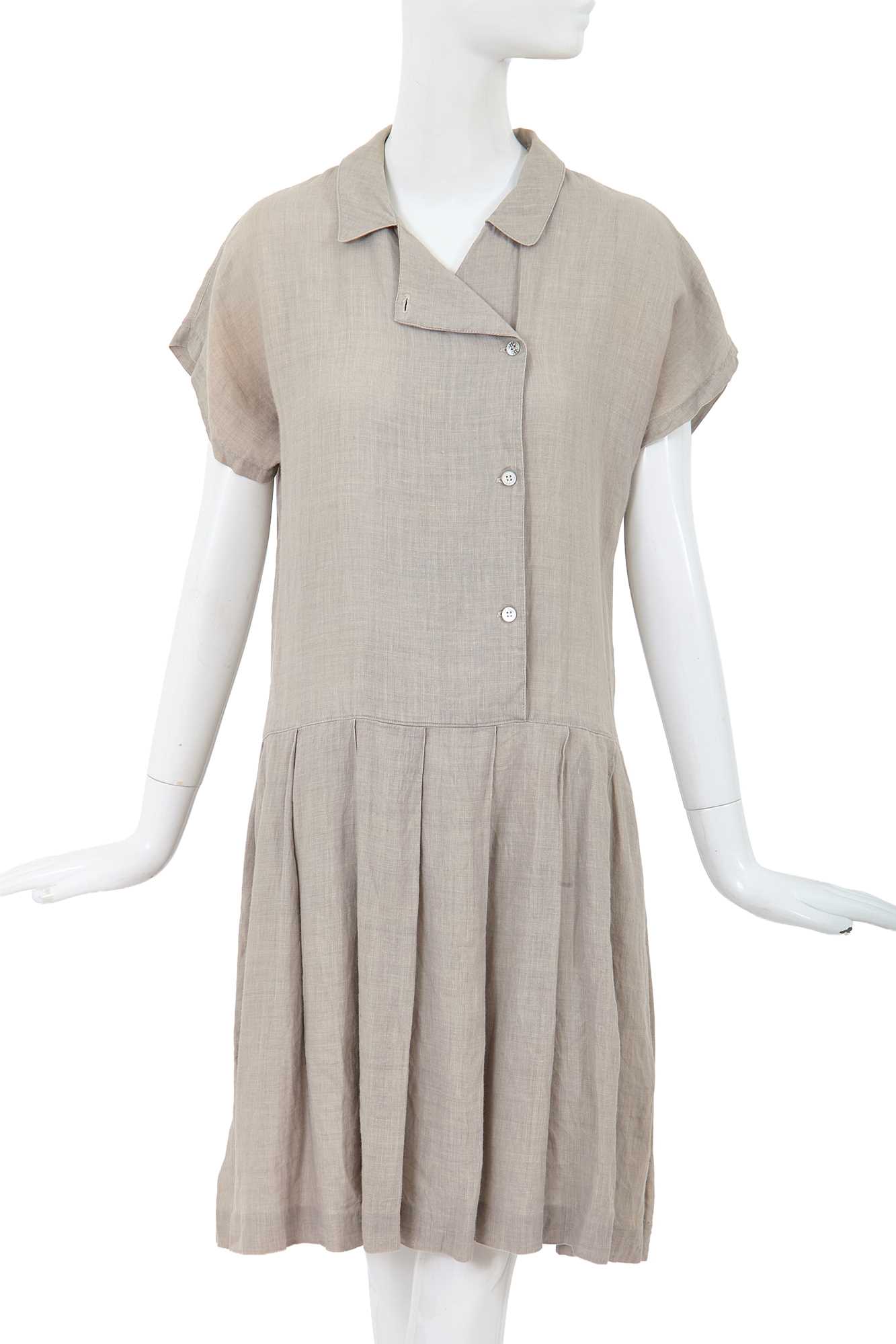 Lot 32 - A Comme des Garçons grey hemp dress, probably Spring-Summer 1981