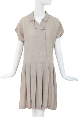 Lot 32 - A Comme des Garçons grey hemp dress, probably Spring-Summer 1981