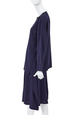 Lot 33 - A Comme des Garçons navy cotton ensemble, probably Spring-Summer 1981