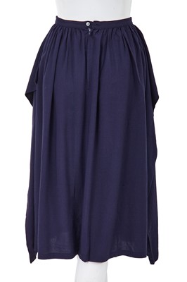 Lot 33 - A Comme des Garçons navy cotton ensemble, probably Spring-Summer 1981