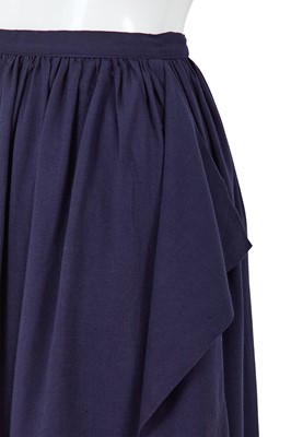 Lot 33 - A Comme des Garçons navy cotton ensemble, probably Spring-Summer 1981