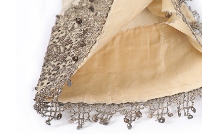 Lot 99 - A fine pair of men's embroidered white kid...