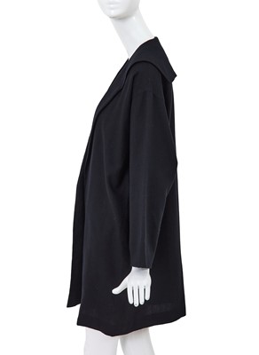 Lot 43 - A Comme des Garçons black wool crêpe coat, probably ‘Pirates’ collection, Autumn-Winter 1981-82