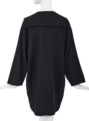 Lot 43 - A Comme des Garçons black wool crêpe coat, probably ‘Pirates’ collection, Autumn-Winter 1981-82