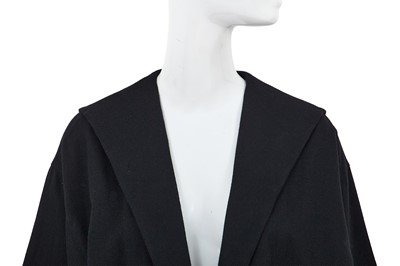 Lot 43 - A Comme des Garçons black wool crêpe coat, probably ‘Pirates’ collection, Autumn-Winter 1981-82