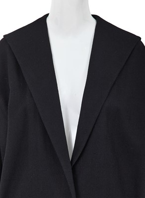Lot 43 - A Comme des Garçons black wool crêpe coat, probably ‘Pirates’ collection, Autumn-Winter 1981-82