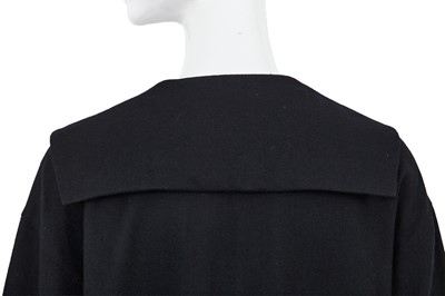 Lot 43 - A Comme des Garçons black wool crêpe coat, probably ‘Pirates’ collection, Autumn-Winter 1981-82