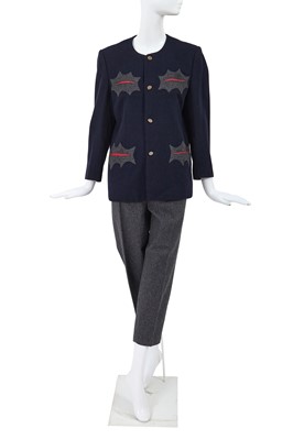 Lot 38 - A Comme des Garçons navy and grey wool ensemble, ‘Pirates’ collection, Autumn-Winter 1981-82