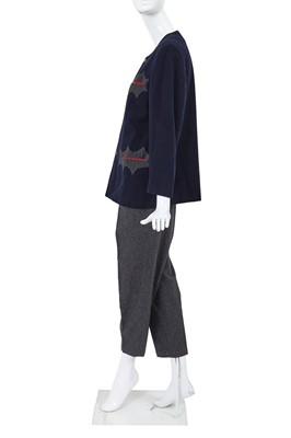 Lot 38 - A Comme des Garçons navy and grey wool ensemble, ‘Pirates’ collection, Autumn-Winter 1981-82