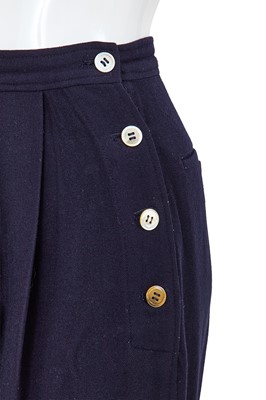 Lot 40 - A Comme des Garçons black and blue wool ensemble, probably ‘Pirates’ collection, Autumn-Winter 1981-82